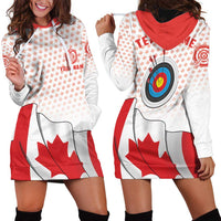 Personalized Canada Archery Hoodie Dress Maple Leaf Canadian Flag