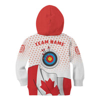 Personalized Canada Archery Kid Hoodie Maple Leaf Canadian Flag