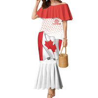 Personalized Canada Archery Mermaid Dress Maple Leaf Canadian Flag