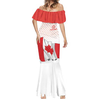 Personalized Canada Archery Mermaid Dress Maple Leaf Canadian Flag