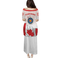 Personalized Canada Archery Puletasi Maple Leaf Canadian Flag