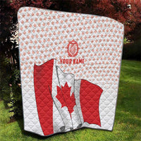 Personalized Canada Archery Quilt Maple Leaf Canadian Flag