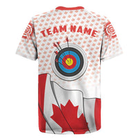 Personalized Canada Archery Rugby Jersey Maple Leaf Canadian Flag