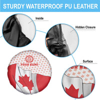 Personalized Canada Archery Spare Tire Cover Maple Leaf Canadian Flag