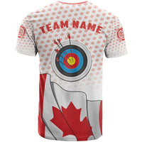 Personalized Canada Archery T Shirt Maple Leaf Canadian Flag