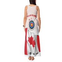Personalized Canada Archery Tank Maxi Dress Maple Leaf Canadian Flag