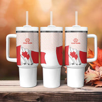 Personalized Canada Archery Tumbler With Handle Maple Leaf Canadian Flag