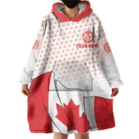 Personalized Canada Archery Wearable Blanket Hoodie Maple Leaf Canadian Flag