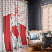 Personalized Canada Archery Window Curtain Maple Leaf Canadian Flag