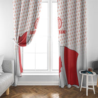 Personalized Canada Archery Window Curtain Maple Leaf Canadian Flag