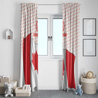 Personalized Canada Archery Window Curtain Maple Leaf Canadian Flag