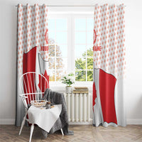 Personalized Canada Archery Window Curtain Maple Leaf Canadian Flag