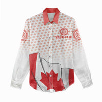 Personalized Canada Archery Women Casual Shirt Maple Leaf Canadian Flag