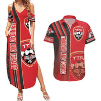 Trinidad and Tobago Football Couples Matching Summer Maxi Dress and Hawaiian Shirt Soca Warriors Soccer - Road To Champion