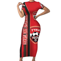 Trinidad and Tobago Football Family Matching Short Sleeve Bodycon Dress and Hawaiian Shirt Soca Warriors Soccer - Road To Champion