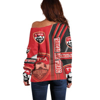 Trinidad and Tobago Football Off Shoulder Sweater Soca Warriors Soccer - Road To Champion