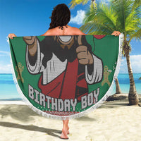 Birthday Boy Jesus Beach Blanket African Christian - Wonder Print Shop
