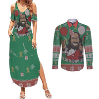 Birthday Boy Jesus Couples Matching Summer Maxi Dress and Long Sleeve Button Shirt African Christian - Wonder Print Shop