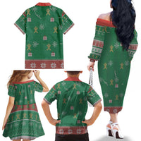 Birthday Boy Jesus Family Matching Off The Shoulder Long Sleeve Dress and Hawaiian Shirt African Christian - Wonder Print Shop