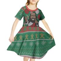 Birthday Boy Jesus Kid Short Sleeve Dress African Christian - Wonder Print Shop