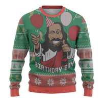 Birthday Boy Jesus Ugly Christmas Sweater African Christian - Wonder Print Shop