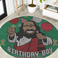 Birthday Boy Jesus Round Carpet African Christian