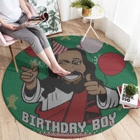 Birthday Boy Jesus Round Carpet African Christian