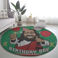 Birthday Boy Jesus Round Carpet African Christian