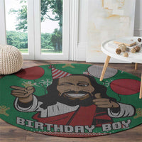 Birthday Boy Jesus Round Carpet African Christian