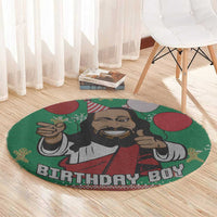 Birthday Boy Jesus Round Carpet African Christian