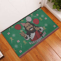Birthday Boy Jesus Rubber Doormat African Christian - Wonder Print Shop
