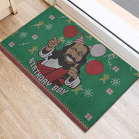 Birthday Boy Jesus Rubber Doormat African Christian - Wonder Print Shop