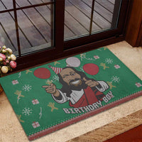 Birthday Boy Jesus Rubber Doormat African Christian - Wonder Print Shop