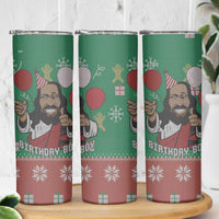 Birthday Boy Jesus Skinny Tumbler African Christian - Wonder Print Shop