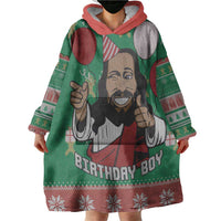 Birthday Boy Jesus Wearable Blanket Hoodie African Christian - Wonder Print Shop