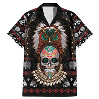 Warrior Of Indian Skull Family Matching Mermaid Dress and Hawaiian Shirt Native American - Wonder Print Shop