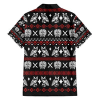 Warrior Of Indian Skull Family Matching Off The Shoulder Long Sleeve Dress and Hawaiian Shirt Native American - Wonder Print Shop