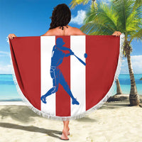 Puerto Rican Baseball Beach Blanket Boricua Flag Sports