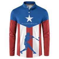 Puerto Rican Baseball Button Sweatshirt Boricua Flag Sports