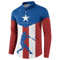 Puerto Rican Baseball Button Sweatshirt Boricua Flag Sports