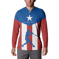 Puerto Rican Baseball Button Sweatshirt Boricua Flag Sports