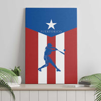 Puerto Rican Baseball Canvas Wall Art Boricua Flag Sports
