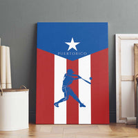 Puerto Rican Baseball Canvas Wall Art Boricua Flag Sports
