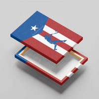 Puerto Rican Baseball Canvas Wall Art Boricua Flag Sports