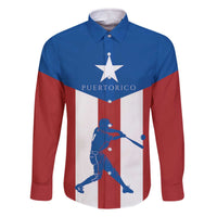 Puerto Rican Baseball Family Matching Off The Shoulder Long Sleeve Dress and Hawaiian Shirt Boricua Flag Sports