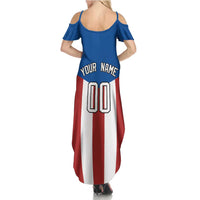 Puerto Rican Baseball Family Matching Summer Maxi Dress and Hawaiian Shirt Boricua Flag Sports