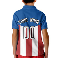 Puerto Rican Baseball Kid Polo Shirt Boricua Flag Sports