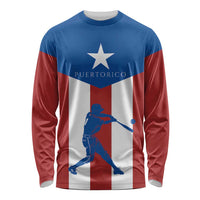 Puerto Rican Baseball Long Sleeve Shirt Boricua Flag Sports