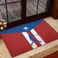 Puerto Rican Baseball Rubber Doormat Boricua Flag Sports