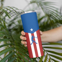 Puerto Rican Baseball Skinny Tumbler Boricua Flag Sports